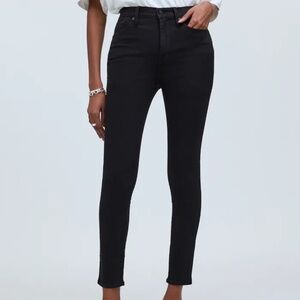 Madewell tall 10" high-rise skinny jeans in black frost (29 tall)